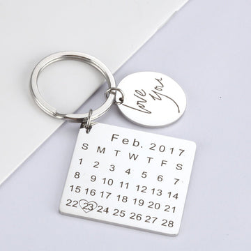 Personalized Save the Date Calendar Keychain - Personalized Memories