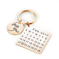 Personalized Save the Date Calendar Keychain - Personalized Memories