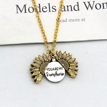 Personalized Sunflower Name Necklace - Personalized Memories