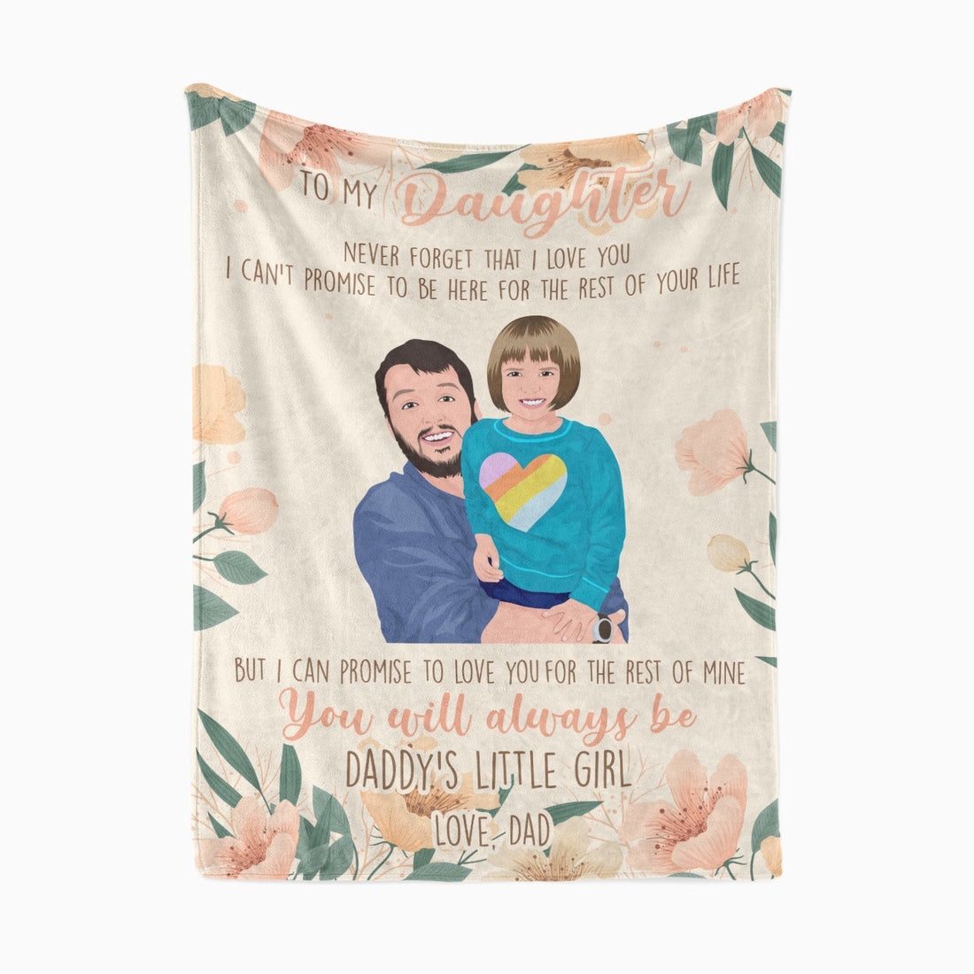 Personalized To My Daughter Blanket From Dad - Personalized Memories