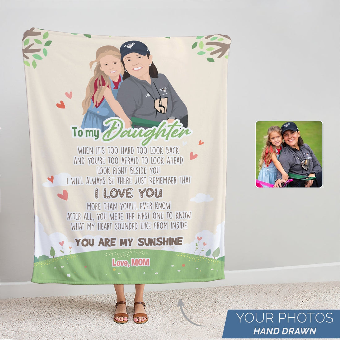 Personalized To My Daughter Blanket Love Mom - Personalized Memories