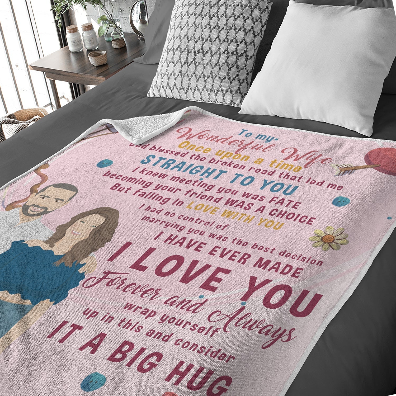 Personalized To My Wife Message Blanket - Personalized Memories