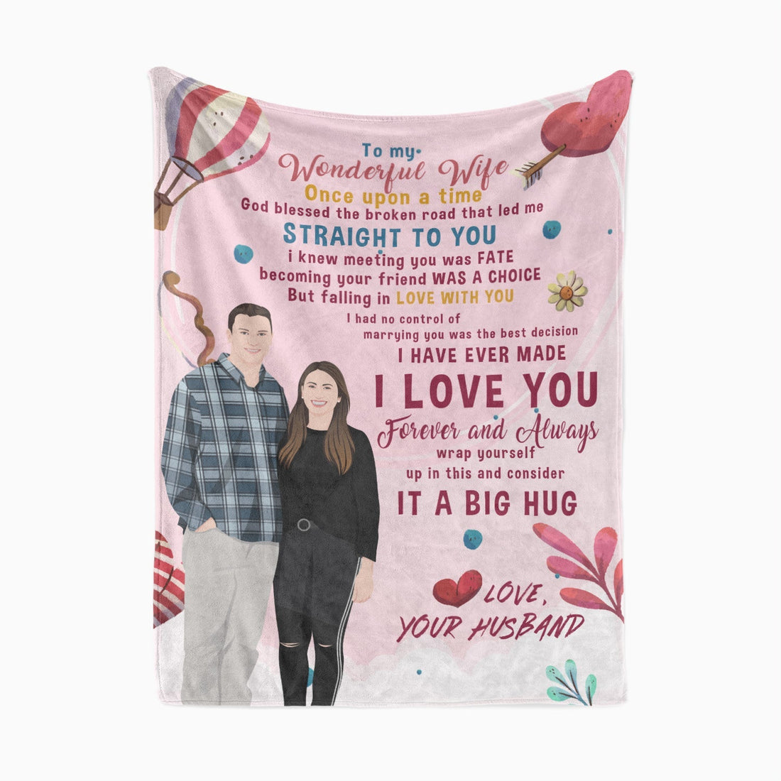 Personalized To My Wife Message Blanket - Personalized Memories