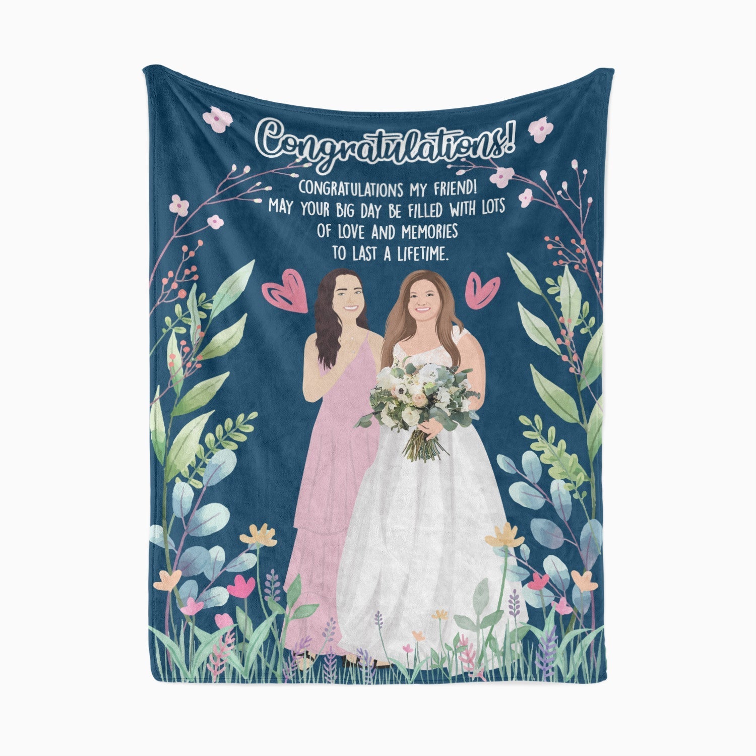 Personalized Wedding Blanket from Maid of Honor - Personalized Memories