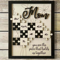 Personalized Wooden Family Connections Puzzle Wall Art - Personalized Memories