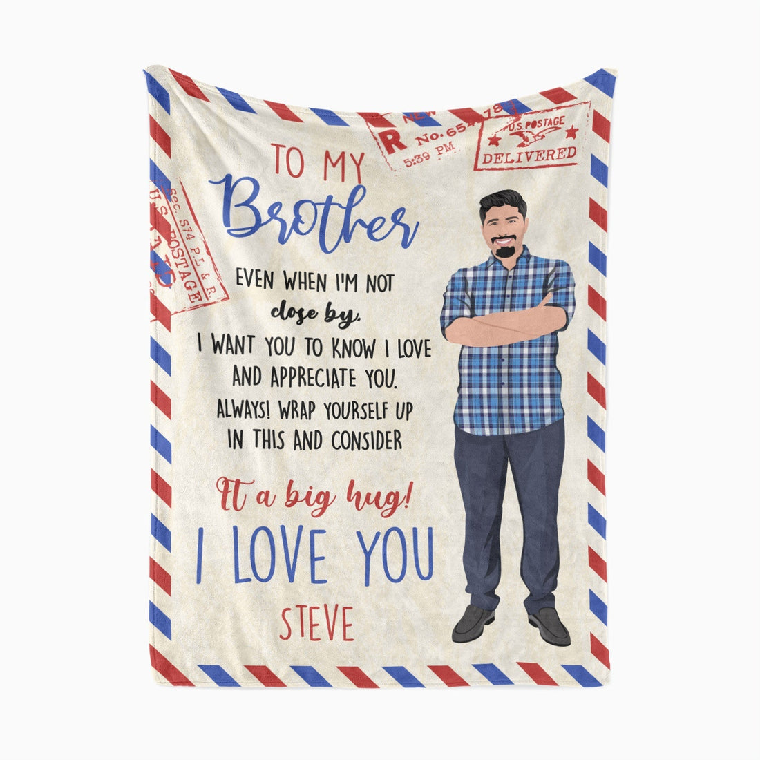 To My Big Brother Personalized Blanket - Personalized Memories